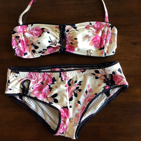 Betsey Johnson Other - Betsey Johnson Pink Rose Pinup Swimsuit